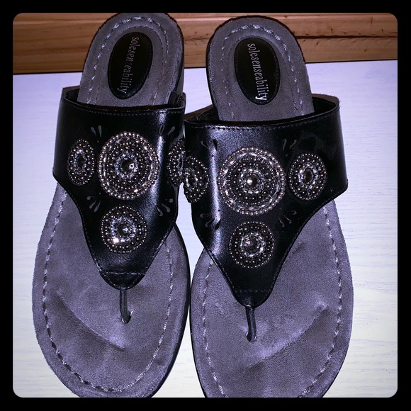 comfortable bling sandals